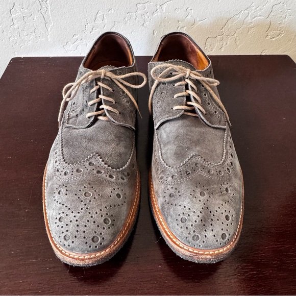 Antonio Maurizi for Suit Supply Gray Suede Oxfords Wing Tips main image 9